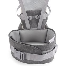 Babyhug Harmony 9-in-1 Ergonomic Baby Carrier with Hip Seat: Breathable fabric, Detachable hood, Padded straps, Pocket storage, and 9 carrying positions for babies up to 15 kg-Grey