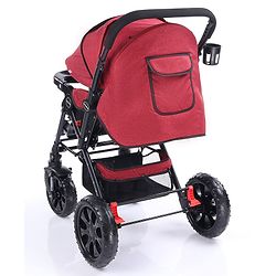 Babyhug Melody Stroller With Reversible Handle & Canopy - Maroon