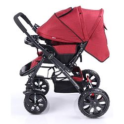 Babyhug Melody Stroller With Reversible Handle & Canopy - Maroon