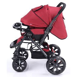 Babyhug Melody Stroller With Reversible Handle & Canopy - Maroon