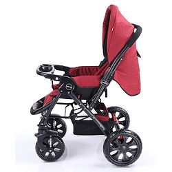Babyhug Melody Stroller With Reversible Handle & Canopy - Maroon