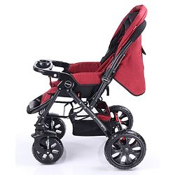 Babyhug Melody Stroller With Reversible Handle & Canopy - Maroon