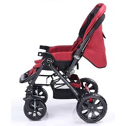 Babyhug Melody Stroller With Reversible Handle & Canopy - Maroon