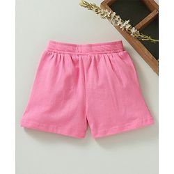 Babyhug Knee Length Drawstring Waist Shorts - Pink