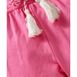 Babyhug Knee Length Drawstring Waist Shorts - Pink