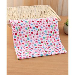 Babyhug 3 in 1 Premium Baby Cotton Muslin Wrapper Cum Swaddle Floral Print Pack of 2  - Pink