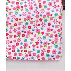 Babyhug 3 in 1 Premium Baby Cotton Muslin Wrapper Cum Swaddle Floral Print Pack of 2  - Pink
