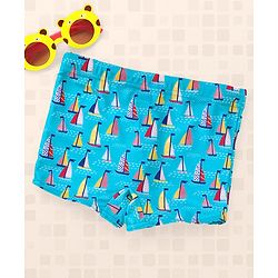 Babyhug Swimming Trunks Boat Print - Blue - 5-6 Y Blue