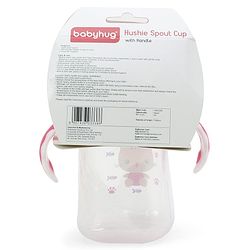 Babyhug Silicone Soft Spout Sipper With Handle Pink - 300 ml
