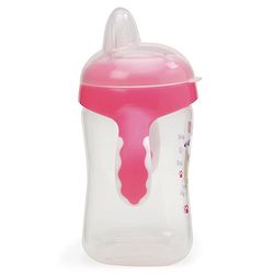 Babyhug Silicone Soft Spout Sipper With Handle Pink - 300 ml