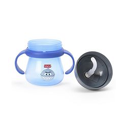 Babyhug Swipey Straw Sipper With Handle Pirate Grey Blue - 250 ml
