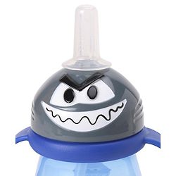 Babyhug Swipey Straw Sipper With Handle Pirate Grey Blue - 250 ml