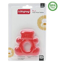 Babyhug Water Filled Bear Shaped Teether - Red