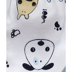 Babyhug Cotton Mittens & Booties Set Cartoon Print - Pink