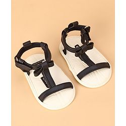Cute Walk by Babyhug Sandals Style Booties Bow Applique - Black (Sole Color May Vary)
