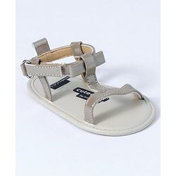 Cute Walk by Babyhug Sandals Style Booties Bow Applique - Grey