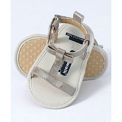 Cute Walk by Babyhug Sandals Style Booties Bow Applique - Grey
