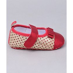 Cute Walk by Babyhug Cut Work Booties - Red
