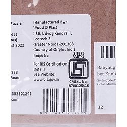 Babyhug Premium 26 pcs Capital Alphabet Wooden Board puzzle for Toddlers| ABC Puzzle Montessori Educational and Learning Toy | Shape Matching Puzzle |Preschool Colorful Knob and Peg Puzzle| BIS Certified| 18+ months