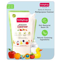 Babyhug Bottle & Veggie Cleanser Refill  1200 ml| Food-Grade| Anti-Bacterial| Plant-Based| Removes Pesticides| Essential for Teething and Crawling Todlers
