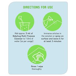 Babyhug Bottle & Veggie Cleanser Refill  1200 ml| Food-Grade| Anti-Bacterial| Plant-Based| Removes Pesticides| Essential for Teething and Crawling Todlers