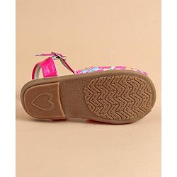 Cute Walk by Babyhug Buckle Closure Peep Toe Sandal - Dark Pink