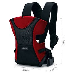 Babyhug Kangaroo Pouch 3 Way Baby Carrier - Red & Black