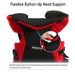Babyhug Kangaroo Pouch 3 Way Baby Carrier - Red & Black