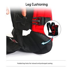 Babyhug Kangaroo Pouch 3 Way Baby Carrier - Red & Black