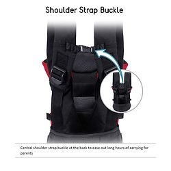 Babyhug Kangaroo Pouch 3 Way Baby Carrier - Red & Black