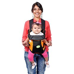 Babyhug Kangaroo Pouch 3 Way Baby Carrier - Red & Black