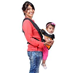 Babyhug Kangaroo Pouch 3 Way Baby Carrier - Red & Black
