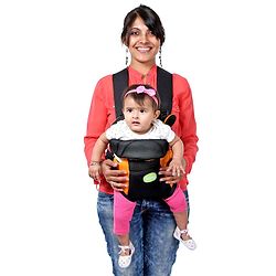 Babyhug Kangaroo Pouch 3 Way Baby Carrier - Red & Black