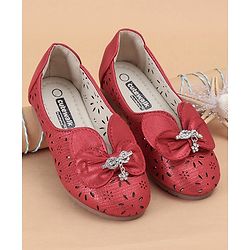 Cute Walk by Babyhug Embellished Bellies - Red