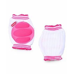 Babyhug Baby Knee & Elbow Pads White Pink (Design May Vary)