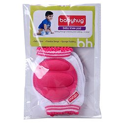 Babyhug Baby Knee & Elbow Pads White Pink (Design May Vary)