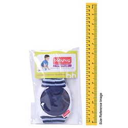 Babyhug Baby Knee & Elbow Pads White Navy Blue (Design May Vary) - 12 x 9 cm