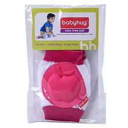 Babyhug Baby Knee & Elbow Pads White Pink (Design May Vary)