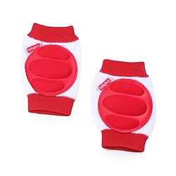 Babyhug Baby Knee & Elbow Pads White Red (Design May Vary)