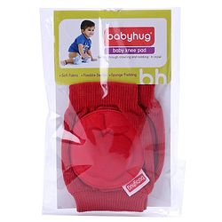 Babyhug Baby Knee & Elbow Pads  Red (Design May Vary) - 12.5 x 9 cm