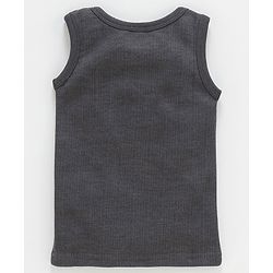 Babyhug Sleeveless Pullover Thermal Vest - Dark Grey