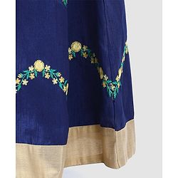 Babyhug Sleeveless Choli And Lehenga Bead Detailing - Yellow Royal Blue