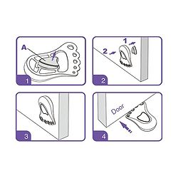 Babyhug Adhesive Door Wedge - White
