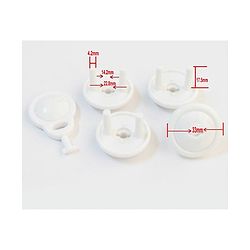 Babyhug 2 Pin Plug Protector Set Of 6 With Locking Key - White