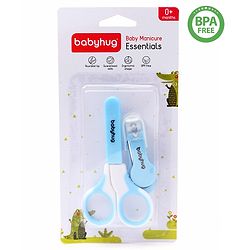 Babyhug Scissors & Nail Clipper Set - Sky Blue