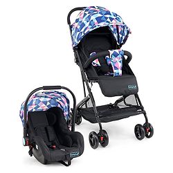 Babyhug Opera Travel System - Black Pink Blue
