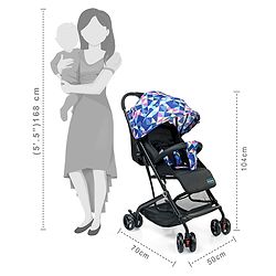 Babyhug Opera Travel System - Black Pink Blue