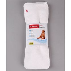 Babyhug Reusable Nappies Insert Pack of 3 - White