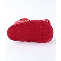 Cute Walk by Babyhug Booties Bow Applique - Red