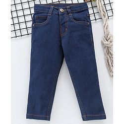 Babyhug Full Length Jeans - Dark Blue